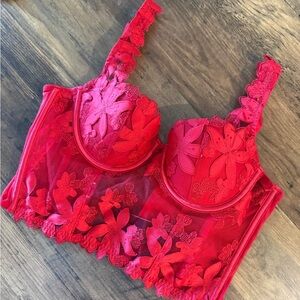 Victoria's Secret Vibrant Red Lace corset